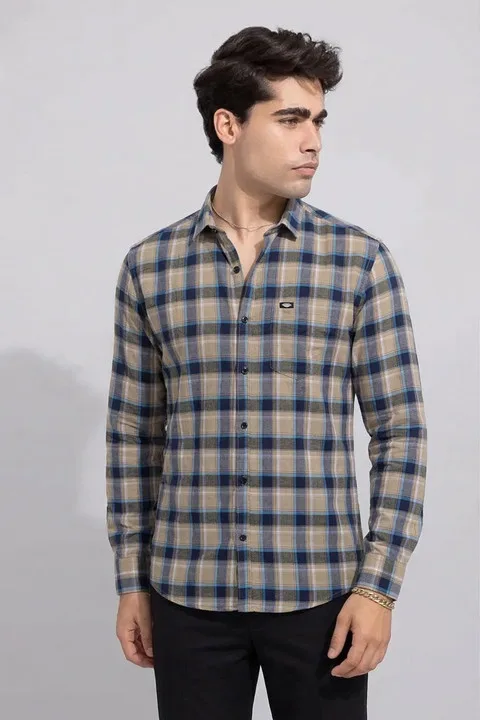 Men's Old School Checkered Casual Shirt (Full Sleeve)